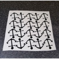 Anchors Stickers, Peel And Stick, Pack Of 20, Wall Sticker, Bathroom, Nautical   201409647565